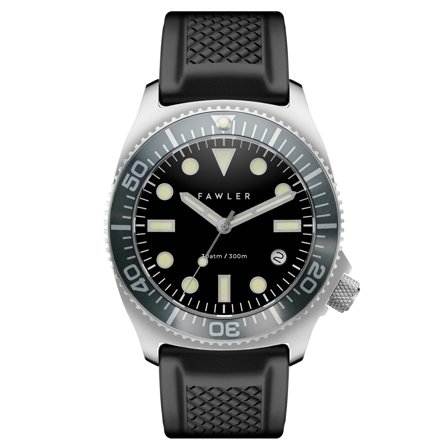 Alon | Reloj de buceo de acero inoxidable gris para hombres - Relojes de pulsera