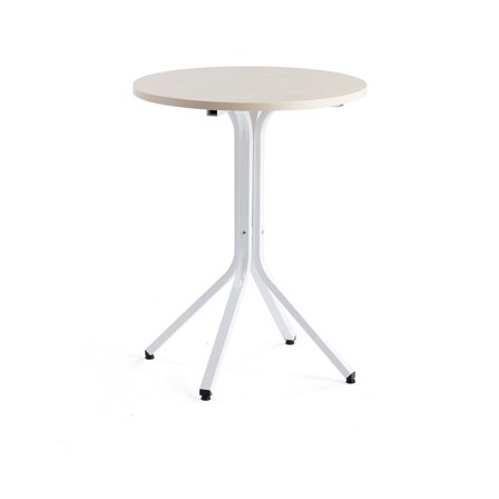 Tisch VARIOUS, Ø 700 x 900 mm, weiß/ Birke