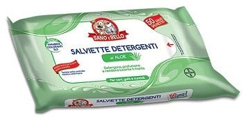 Sano E Bello Salviette Detergenti All'Aloe Per Cani E Gatti 50