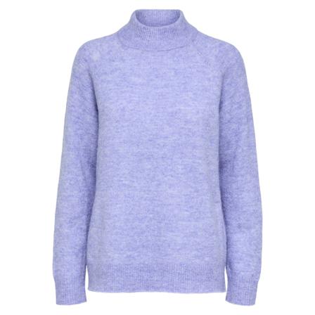 Selected Femme, Knit High Neck knitwear Paars, Dames, Maat:XS,alpaca