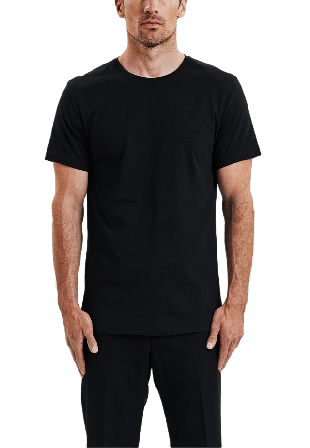 Bread & Boxers 2-pack Crew-Neck Lightweight cotton T-shirts Herr Svart XL