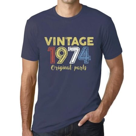 Originaldelar för t-shirt herr 1974 – originaldelar 1974 – 49 år T-shirtgåva 49-årsdag Vintage år 1974