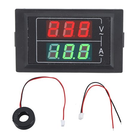 Enfaset 2-leder energimåler digital LED voltmeter amperemeter AC 60-500V 0-100A