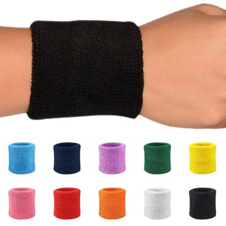 Svettband - Vristband - Korta [8cm] - Dubbelpack Svart One Size