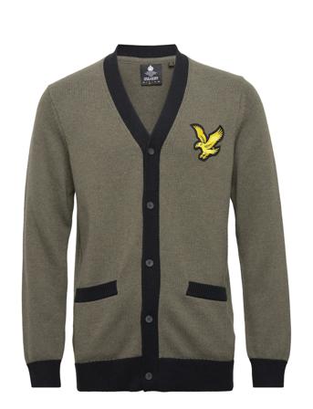 Block Marl Cardigan Khaki Lyle & Scott
