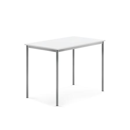 Tisch BORÅS, 1200x800x900 mm, Laminat weiß, alugrau