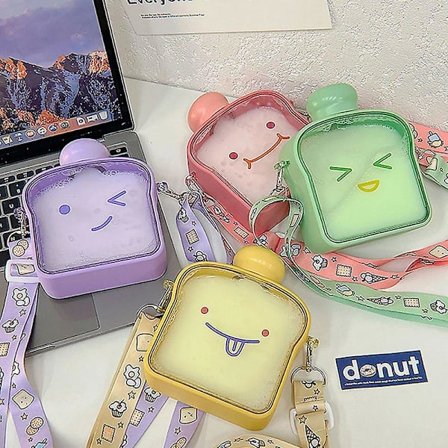 Japansk söt flicka bröd vatten kopp Super söt kan bära bärbar vattenflaska