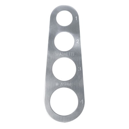 Pastamåler i rustfritt stål, nøyaktig spaghettimåler for 4 porsjoner