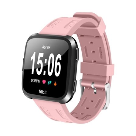 Fitbit Versa klockarmband silikon böjbart mjukt urholkad design - Rosa