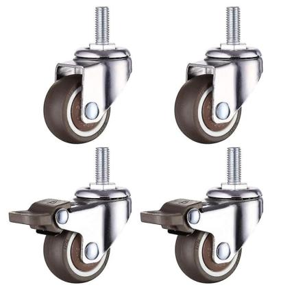 M10 kierteinen varsi kumi raskas k ntyv py r k sik rryyn, ty tasoihin, huonekalupy riin, 2 tuumaa, kierteiden halkaisija: 10 mm, pituus 25 mm, 2 kpl