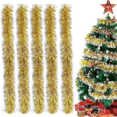 Set med 5 julgranssnören i guld, julgranssnören, Meta