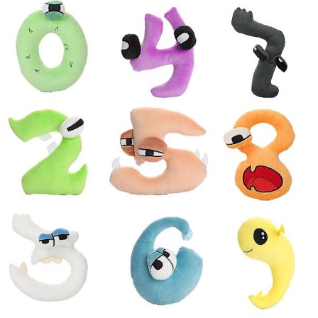 Nummer Lore Plys Alphabet Nummer Lore Plys Legetøj Nummer Plysdyr Legetøj