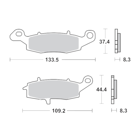 Bremseklosser Moto-Master RoadPro Sinter Fremre - Kawasaki W 650 1999-2007