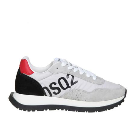 Dsquared2 Nylon and suede running sneakers , Grijs , Heren , Maat: 40 EU