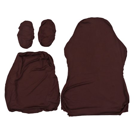 Gaming stoltrekk i ren farge pustende polyester høy motstandsdyktighet kontorstol trekk med armlenestøtte trekk for hjem mørk brun