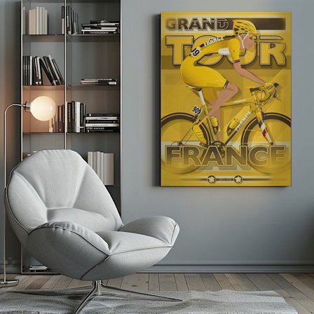 Tour De France Grand Tour Cycling Race Canvastavla 50x70 cm