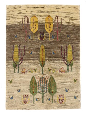 Gabbeh Teppich 134X188 Wolle