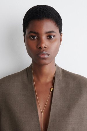 COS Women's Molten Pendant Necklace in Bronze