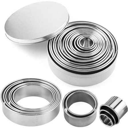 Rustfrit stål kageudstikkersæt 12 dele brødform kageform brødform med bento dekorationskniv til frugt grøntsager køkkenredskaber