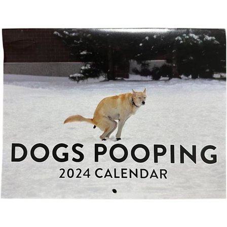 2024 Koiran Jäljen Kalenteri, Koiran Kakka Kalenteri, Seinälle Ripustettava