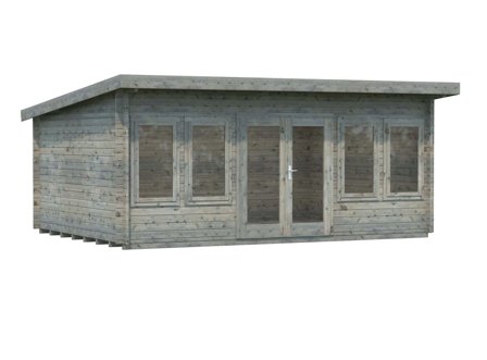 Palmako Lisa Stuga 20,1 m²/inv. 19,4 m², grå impregnerad, Stugor & förråd