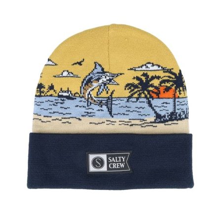 Salty Crew - Blå cuff Beanie - Land Ho Beanie Navy Cuff @ Hatstore