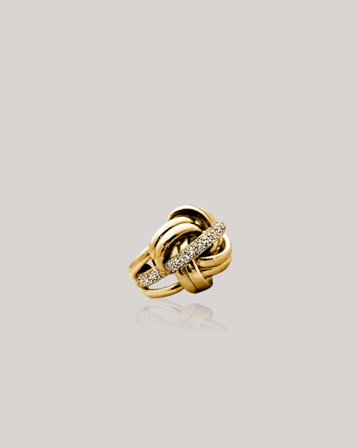 IOAKU ENTWINE RING 7 Gold Gylden Accessoarer Pige - Kids Brand Store