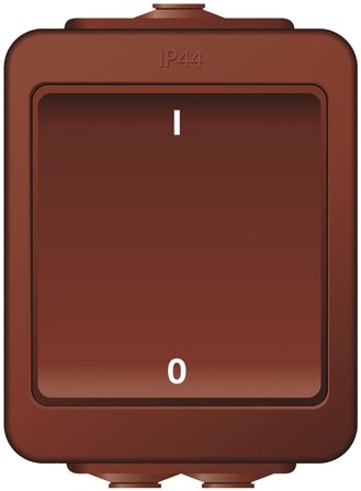 Norwesco AquaBest 1860044 Strömställare faluröd, 2-polig, Strömbrytare & vägguttag