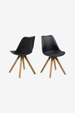 NORDFORM - Dima spisebordsstol 2-pak - Sort - Stole - Fra Homeroom