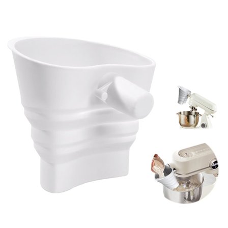 1 kpl silikoninen jauhosuppilo KitchenAid-yleiskoneisiin – yhteensopiva KitchenAid Artisan KSM150 -yleiskoneen kanssa, taitettava muotoilu, 