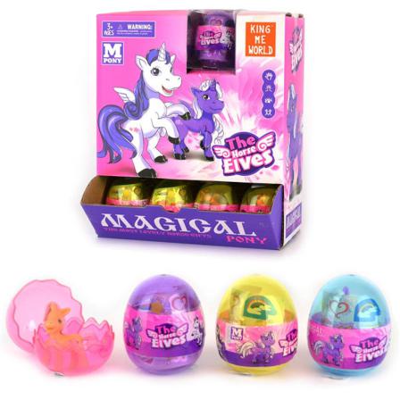 2 st unicornägg med figur och klistermärke unicorn ägg enhörning