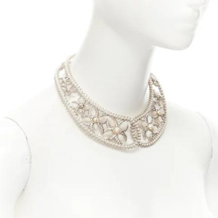 Alexander McQueen Pre-owned, Pre-owned Metal necklaces Grijs, Dames, Maat:ONE Size,Zilver