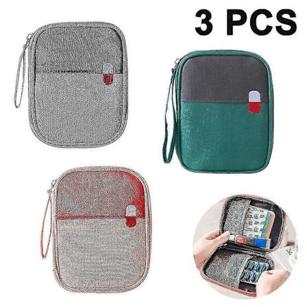 Tom Førstehjelpsveske - Liten medisinveske for bil, hjem, kontor, kjøkken, utendørs - Nødvesker med kryssmerke - Tom rednings-campingveske med 