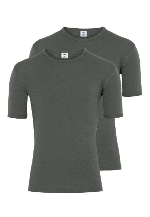 Dovre 2-pack T-shirts | Merinoull Vit Underlinnen & Herr Grön XXL