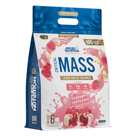 Weight gainer Applied Nutrition Critical Mass Gainer 6 kg, White Chocolate Raspberry - Bodyman.dk