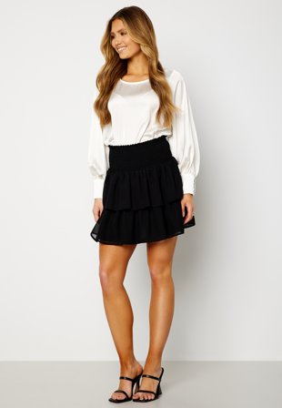 BUBBLEROOM Yulia smock skirt Black Klær
