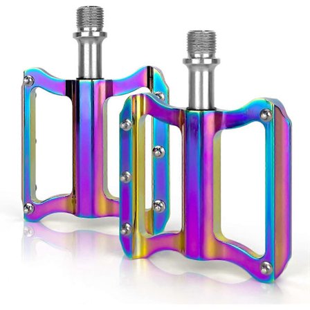 Cykelpedal, 9/16 tommer MTB-cykelpedaler, forseglede aluminiumslegeringslejer, med skridsikre sømfarvede cykelpedaler, til BMX MTB-landevejscykling