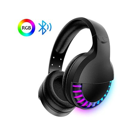 Trådlösa Bluetooth-hörlurar Over Ear Uppladdningsbara 5.1-kanals Hi-Fi 1000Mah Lätta Gamingheadset med Mikrofon YEMAESRE