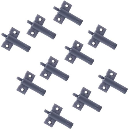 10 stk skapdørdampingbuffer, garderobe skap stille støtfanger, grå