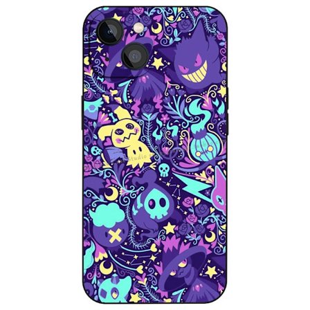 Mimikyu Gengar Telefoncover - Til iPhone - Fuld Dækning Stødsikkert Beskyttelsescover Luminous tempered glass case iPhone 14 Pro Max