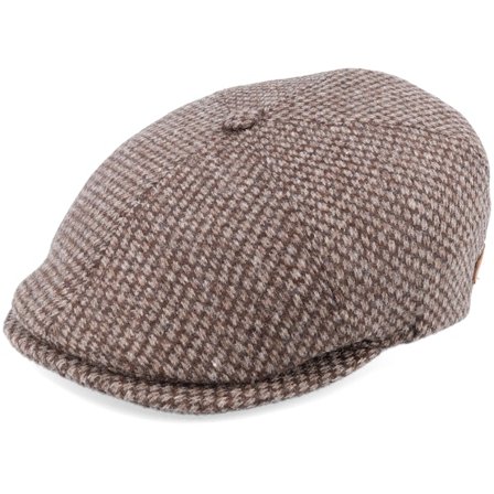 MJM Hats - Brown flatcap Czapka Z Daszkiem - Rebel Eco Virgin Wool Brown Flat Cap @ Hatstore