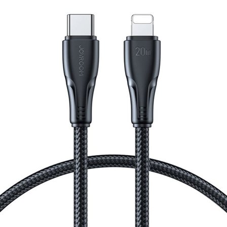 Joyroom USB-C till Lightning-kabel 0.25 m – 20W, svart