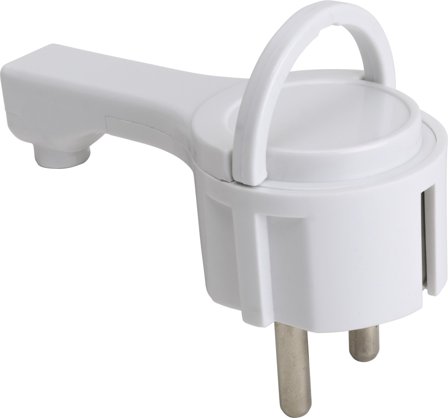 Gelia 4001312212 Stickpropp vinklad, jordad Vit, Byggcentral