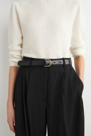COS Femme Ceinture En Cuir À Boucle En D in Noir