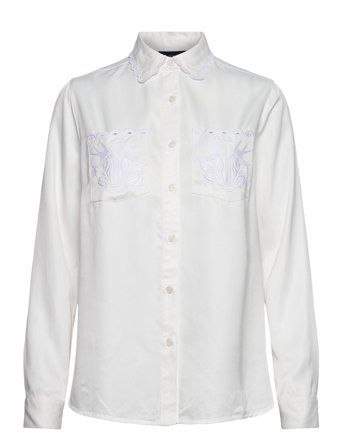 Lexington Clothing | Candice Embroidered Satin Blouse | S