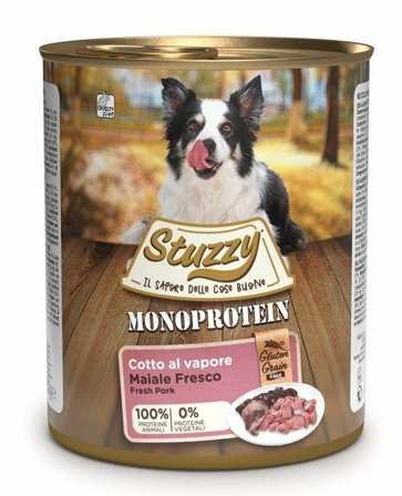 Stuzzy Monoprotein Al Maiale Cibo Umido Cani Adulti Barattolo