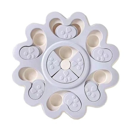 Hundepuslespill, hundematpuslespill leker for IQ-trening og mental stimulering grå