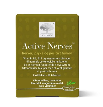 New Nordic Active Nerves 60 kaps, Helse & Madvarer, Kosttilskud, Øvrige Kosttilskud