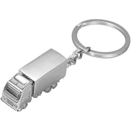 Lastbil Metal Nøglering Nøglering Gave Lastbilchauffør Sølv