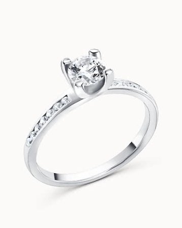 Side-stone Ring Charlotte 950 Platinum Lab-Grown Diamond 0.30 Carat - Engagement Rings & Wedding Rings from Vanbruun